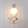 Lampka ścienna luksusowe chińskie oprawy w stylu oświetlenie do salonu Villa el lobby Copper Creative Sypial Study Sconce