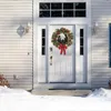 Decoratieve bloemen Pinecone kunstmatige kerstscène verlichte hangende krans ornamenten front decor navidad deur guirnalda gloeiend#20