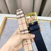 Mens needle Buckle Belt Letter B Plaid Business Casual Pants Belt 4 Colors Designer Brand Jeans suit Waistband width 3.5cm with box wholesale