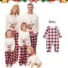家族を一致する衣装の冬のファッションカップルクリスマスパジャマ家庭服セット母服クリスマスパジャマギフト230505