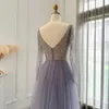 Party Dresses Sharon Said Arabic Lilac Mermaid Overskirt Evening 2023 Luxury Dubai Long Sleeve Wedding Guest Gowns SS234 230505