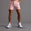 Shorts pour hommes kaki décontracté été couleur unie longueur au genou Bermudes vêtements de mode régulateur Fit bas mince 230504