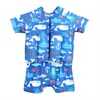 Childrens Buoyancy One piece Swimsuit Surfing Suit Boy Girls One Piece Swimming Cartoon Boxer Cute Baby