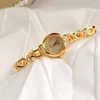 Orologi da polso Orologio da donna Cinturino alla moda Stile INS Diamante intarsiato Movimento al quarzo in rame Impermeabile 30 m Donna