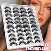 Natural Thick Synthetic Fiber False Eyelashes 20 Pairs Mixed Extensions Fox Eyelash Hand Grafting Beauty Tools Makeup Accessories LT0079a