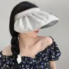 Wide Brim Hats 2in1 Summer Roll Up Foldable Sun Hat Empty Top Shell Dual Purpose Headband For Women Anniversary