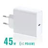 45W 20V 2.25A USB 유형 C PD 충전기 USB C 전원 노트북 어댑터 12 13 Huawei Matebook HP Dell XPS 노트북