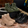 2023 Stivali tattici militari da uomo Scarpe invernali calde antiscivolo Stivali militari di moda Scarpe da lavoro Desert Safty Stivaletti da combattimento