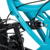 (Inventario de EE. UU.) Huffy 24" Trail Runner Niñas Bicicletas de montaña de suspensión completa Teal Blue 991