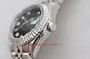 10 estilos Novo TWS Factory Ladies Watch 279174 28MM Black Diamond Dial Sapphire ETA NH05 Relógios Mecânicos Automáticos Femininos Relógio de Pulso 18K Ouro Branco