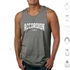 Men's Tank Tops Accordion Player Vest Sleeveless Keyboard Squeezebox Music Musical Instrument Play Concert Live