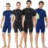 Wetsuits Drysuits 15mm Neopren Wetsuit Sıcak yüzme tüplü Dalış mayo Kısa Kollu Triatlon Divingsuit Surf Snorkeling J230505