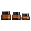 15G 30G 50G Glass Cream Jar Brown Shoulder Bottle Cosmetic Glass Bottle Spot Cream Bottle 100st/Lot