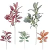Dekorative Blumenkränze Künstliche Pflanze Beflockung Blatt Ohr Lamm DIY Home El Wohnzimmer Büro Dekoration