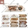 Autre décor à la maison Putuo café panneau en bois Plaque murale idée cadeau panneau pour café ation suspension irrégulière 230505