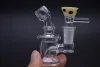 Nano Rig Mini Glass Bong Oil Rig Dabs small Water Pipes Rig Fab Egg Glass Bongs Recycler Pyrex Water Bongs with14mm bowl 1pcs