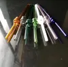 Pipes à fumer Aeecssories Narguilés en verre Bongs Paille droite en spirale colorée