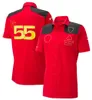 Men's and Women's New T-shirts Formula One F1 Polo Clothing Top Red Team Racing Summer Casual Button Up Htff