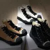 Maison Mihara Yasuhiro Dissolved Shoes Mens and Women Laughing Canvas MMY Shoes Thick soled Vintage Casual Shoes High Top Board Shoes