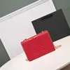 Nieuwe alligator print koe skin tas mode vrouwen clamshell crossbody tas klassieke gouden zilveren ketting een schoudertassen top designer kleine vierkante tas portemonnee