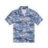 Designermodekläder PA Fritidsskjortor Palmes Angels Hawaiian Beach Blommiga kortärmade skjortor Lösa par Herrskjorta dam Trend Hiphop Streetwear