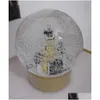 Christmas Decorations 2022 Edition C Classics Golden Snow Globe met per fles in Crystal Ball voor speciale verjaardag Nieuwigheid VIP DH5B0