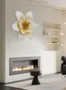 Relógios de parede sala de estar moderna resina corredor assiste ornamentos criativos de flores de moda