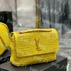 AAAAA Sac de créateur en cuir de haute qualité qualité supérieure femmes sac de paille mode luxe plage vacances tissé sacs de messager à une épaule avec logo à la mode