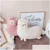 Plush Dolls 47Cm Soft Kawaii Alpaca Pillow Cute Cartoon Animal Lamb With Blanket Filled Doll Baby Slee Kids Birthday Gifts Drop Deli Dhjxe
