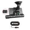 Lente de 3 cámaras DVR para coche de 4,0 pulgadas 24H cámara de salpicadero HD 1080P cámara de salpicadero grabadora de vídeo de doble lente 1080P caja negra ciclo Dashcam espejo 909