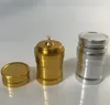 Aluminium alkohollampa vattenpipa tillbehör rökande laboratorium levererar guldutgåva rostfritt stål mini alkohol lampor metall alkohol ljus gåva