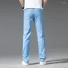 Мужские джинсы летняя ледяная шелковая ткань мужская прямая деловая бизнес повседневные классические брюки для брюк для брюк мужской брюки.