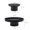 Decorative Plates Round Black White Decorative Tray Storage Organizer ABS Tray Fruit Perfume Cosmetic Tray Home Decor Plates Simple Storage Plate 230504