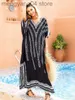 Maillots de bain pour femmes Black Beach Cover Up Plus Size Robe Kaftans Sarong Maillot de bain Cover Ups Beach Pareos Bikini Cover Up Womens Beachwear Tunique T230505