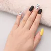 Fałszywe paznokcie 24PCS Fashion Nail Art Glitter Pełna okładka Wzór lamparta Fałszywy sztuczny