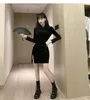 Ubranie etniczne 2023 Kobiety sukienka Cheongsam w chińskim stylu vintage szczupły długie rękawe streetwear sexy mini sukienki gotyckie dziewczyny aksamitne