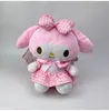 8 بوصة أزياء Kawaii تنورة منقوشة أرنب أفخم Toy Fluffy Plush Plush Doll Festival Gift Doll Toys