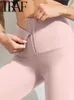 Damen-Leggings TRAF Damen Frühling Hohe Taille Enge Hose Stretch Legging Bauchhose Yogahose Sport Fitness Y2K Lässige Jogginghose 230505