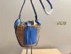 Designer-2023 Designer Bucket bag women's handbag Small size satchel Grass woven beach bags Cute stray bag Fashion handbag Fashion crossbody bags