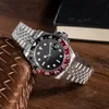 Mens Automatic Mechanical Ceramics Watches 41mm full rostfritt stål Gliding Clasp Swim armbandsur Sapphire Super Luminous Watch