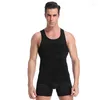 Heren tanktops mannen slankelen body shaper buik buikbesturing shapewearvest modellering ondergoed taille trainer corrigerende houding korset