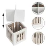 Organisation Porte-ustensiles en bois Couverts de cuisine Couverts Rangement Couverts Caddy Cuillères Fourchettes Couteaux Baguettes Organisateur