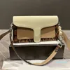 Дизайнерские баговые сумочка на плече Messenger Women Totes Fashion Vintage Dimbers Печать Классические кошелек сцепления по кроссу с жемчугом