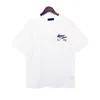 Мужские футболки 2023 Весна Лето Logo Emboridery Футболка с круглым вырезом High Street Unisex Loose Crack Рубашка с коротким рукавом Футболки