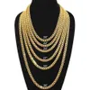 Customized Italian 10kt 14k Gold Chains Real Yellow Miami Cuban Link Franco Solid with Certificate