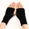 Jesienne i zimowe rękawiczki dla mężczyzn i damskich mody na dzianinowe okładka na pół palca DF220