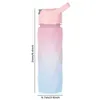 Wasserflasche 600 ml Regenbogen-Wasserflasche mit Farbverlauf Tragbarer auslaufsicherer Trinkbecher Kunststoff-Wasserkrüge Reisekessel Outdoor-Sportzubehör P230324