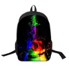 Backpack Music Note Sacos escolares 3D para homens homens viagens rucksack à prova d'água meninas mochilas de mochilas Bolsa de laptop de 16 polegadas Bagpack