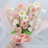 Decorative Flowers Handmade Knitted Fake Flower Dining Table Living Room Bedroom Decoration Lily Of The Valley Wedding Gift