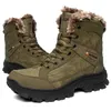 Hommes grande taille 48 coton chaussures mode hiver chaud en plein air chaussures de randonnée chaud décontracté bottes militaires mâle armée bottes de Combat